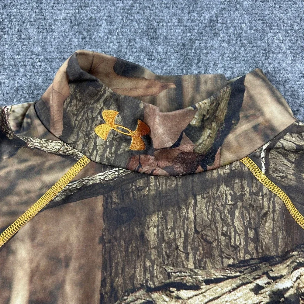 Under Armour ColdGear Shirt Mens Large Camo Mossy‎ Oak Break-Up Infinity Hunting